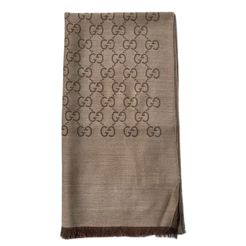Khăn Quàng Cổ Gucci Muffler Stole 165904 3G646 1264 Light Brown Màu Nâu Nhạt Size 45 x 180cm - Thời trang - Vua Hàng Hiệu