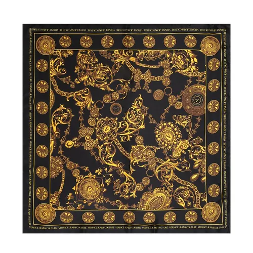 Versace Khăn phụ kiện - Khăn Nữ Versace Jeans Couture Scarf 71HA7H01 ZG005 G89 Màu Đen Size 70x70cm - Vua Hàng Hiệu