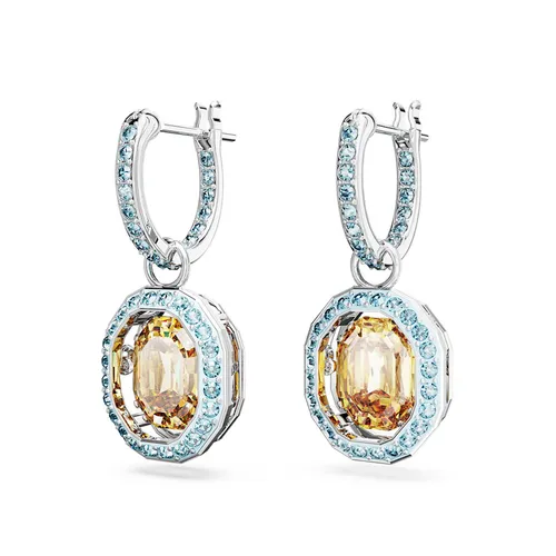 Khuyên Tai Nữ Swarovski Chroma Drop Earrings Octagon Cut, Multicolored, Rhodium Plated 5648453 Màu Bạc - Trang sức - Vua Hàng Hiệu