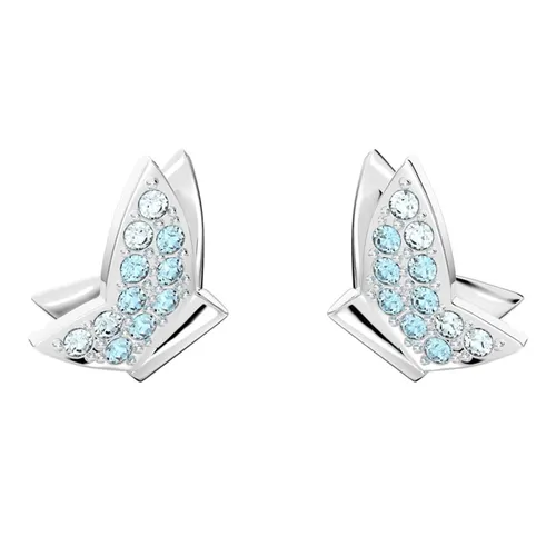 Khuyên Tai Nữ Swarovski Lilia Stud Earrings Butterfly 5662183 Màu Bạc/Xanh