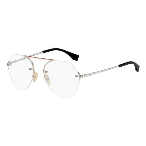 Kính mắt - Kính Mắt Cận Nam Fendi Demo Pilot Men's Eyeglasses FF M0063 010 Màu Bạc - Vua Hàng Hiệu