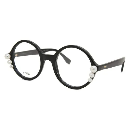 Kính mắt - Kính Mắt Cận Nữ Fendi Demo Round Ladies Eyeglasses FF 0298 0807 Màu Đen - Vua Hàng Hiệu