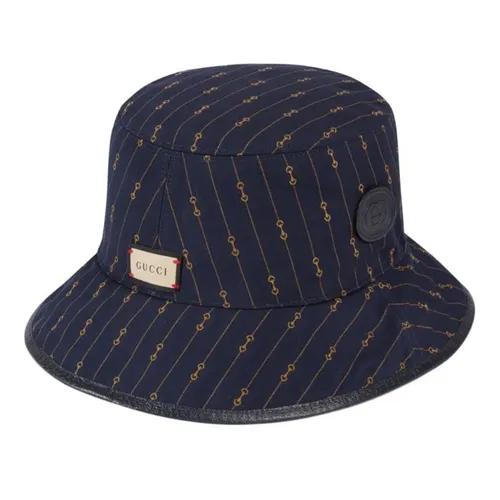 Mũ Gucci GG Wool Reversible Bucket Hat 700851 4HAOU 4068 Màu Xanh Navy Size S