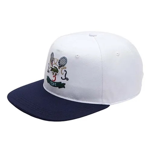 Mũ Lacoste Tennis Embroidery Cotton Cap RK2288 00 9AG Màu Trắng Xanh