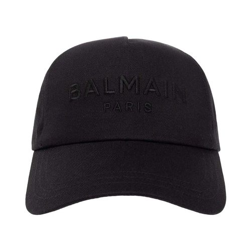 Mũ Nam Balmain Black With Logo Black Embroidered BH1XA015 CB24 EAP Màu Đen