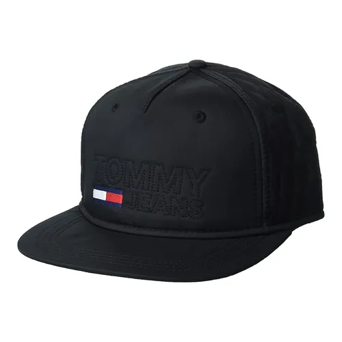 Mũ nón Tommy Hilfiger Mũ lưỡi trai - Mũ Tommy Hilfiger Men's Signature Flat Brim Baseball Cap Màu Đen - Vua Hàng Hiệu