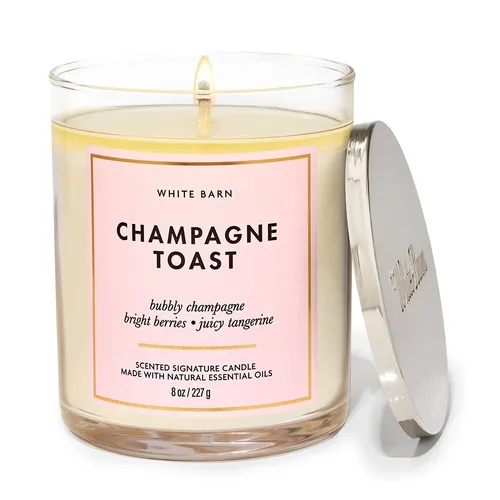 Nến Thơm Bath & Body Works Champagne Toast Mason Single Wick Candle 227g - Nến thơm - Vua Hàng Hiệu