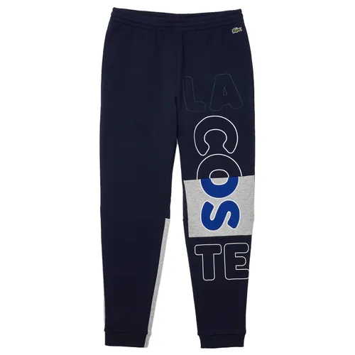 Quần Nỉ Nam Lacoste Men's Heritage Branded Cotton Fleece Sweatpants XH5781-166 Màu Xanh Blue Size 4