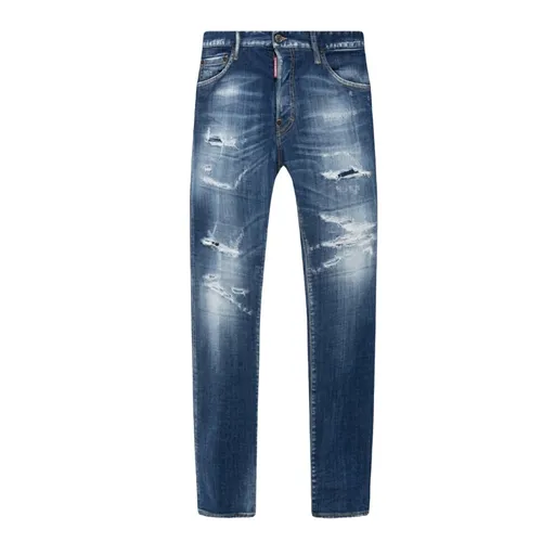 Quần Jean Nam Dsquared2 Cool Guy Slim-Fit Denim S74LB1266 Màu Xanh Size 48 - Thời trang - Vua Hàng Hiệu