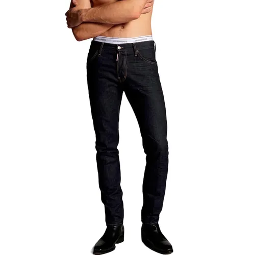 Quần Jean Nam Dsquared2 Coolguy S74LB0624 Màu Xanh Than Size 46