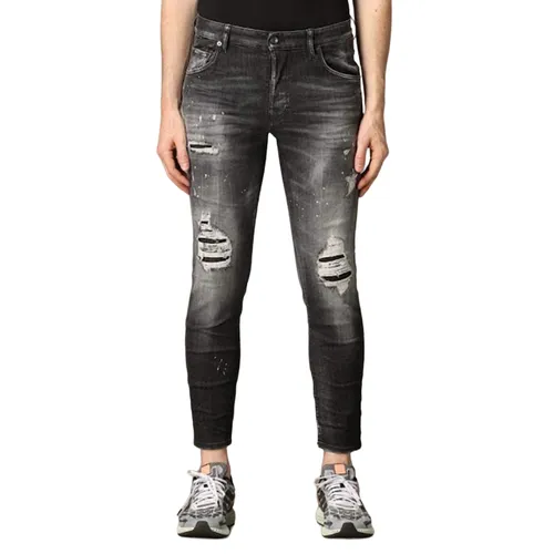 Quần Jean Nam Dsquared2 Super Twinky S74LB0810 Màu Đen Xám Size 44 - Thời trang - Vua Hàng Hiệu