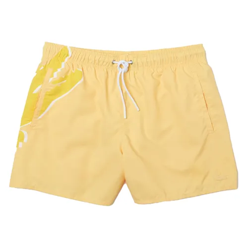 Quần Short Nam Lacoste Men's Crocodile Mesh-Lined Swimming Trunks MH2732-6XP Màu Vàng Size S