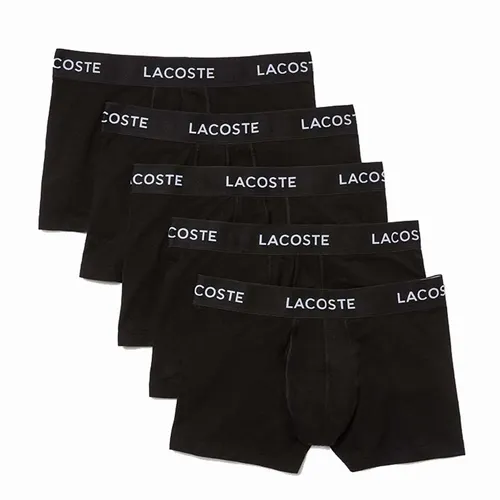 Thời trang Lacoste Quần lót - Set 5 Quần Lót Nam Lacoste Men's Regular Fit 5-Piece Black Boxer 5H5203-031 Màu Đen Size S - Vua Hàng Hiệu