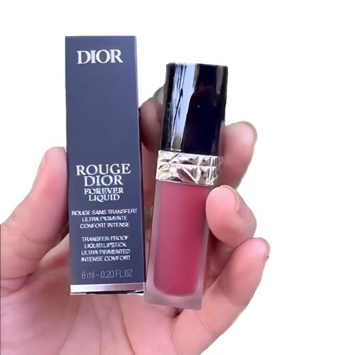 Son Kem Dior Rouge Forever Liquid 620 Seductive Màu Hồng Đỏ Đất-1