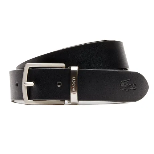 Thắt Lưng Lacoste Men's Reversible Leather Belt And 2 Buckles Gift Set RC4012-371 Màu Xám Size 90