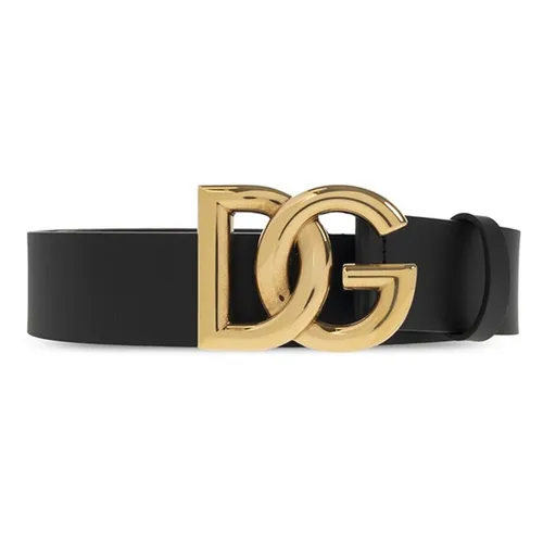 Thắt Lưng Nam Dolce & Gabbana D&G Black Belt With Logo BC4644 AX622-8E831 Bản 4cm Màu Đen Size 85
