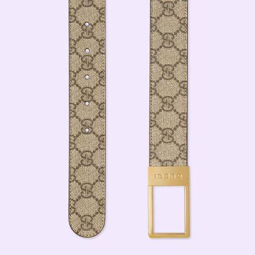 Thắt Lưng Nam Gucci GG Belt With Rectangular Buckle 722370 KGD0H 9742 Màu Be Size 100-3