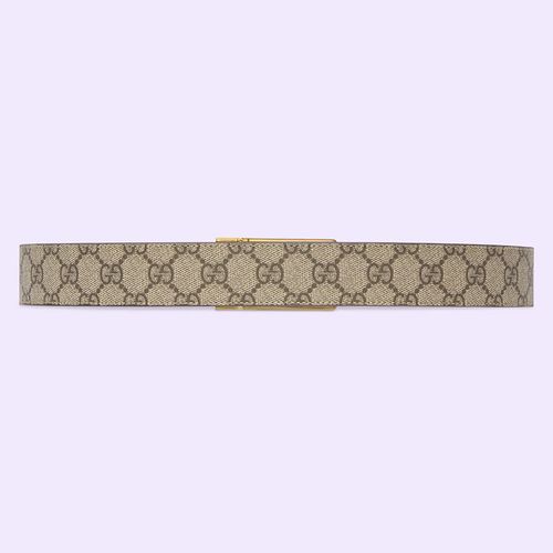 Thắt Lưng Nam Gucci GG Belt With Rectangular Buckle 722370 KGD0H 9742 Màu Be Size 100-4