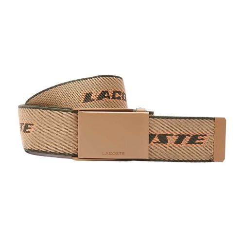 Thắt Lưng Nam Lacoste Men's Lacoste Contrast Branded Canvas Belt RC4053 - L11 Màu Nâu Size 110