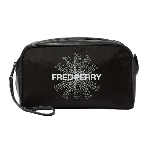 Túi Cầm Tay Nam Fred Perry Graphic Print Wash Clutch Bag SL3121 Màu Đen - Túi xách - Vua Hàng Hiệu