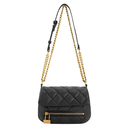 Túi Đeo Chéo Nữ Charles & Keith CNK Mini Swing Quilted Chain-Handle Bag 80271239 Màu Đen