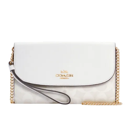 Túi Đeo Chéo Nữ Coach Gemma Clutch Crossbody In Signature Canvas C1996 Màu Trắng