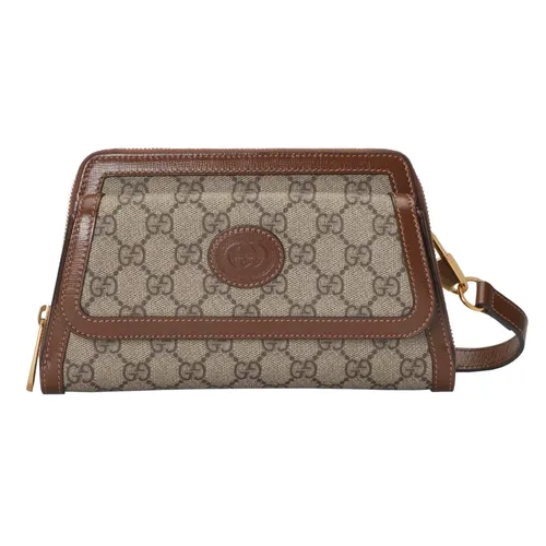 Túi xách - Túi Đeo Chéo Gucci Mini Bag With Interlocking G 723177-92TCG-8563 Màu Nâu - Vua Hàng Hiệu