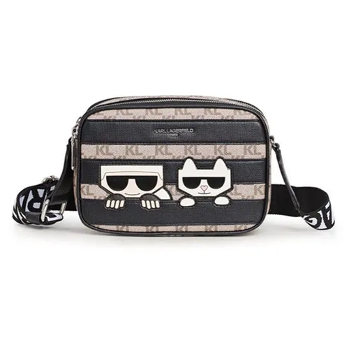 Túi Đeo Chéo Nữ Karl Lagerfeld Paris Camera Crossbody Bag Tan Màu Be Đen