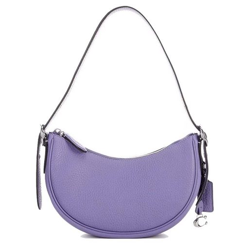 Túi Đeo Vai Nữ Coach Purple Soft Pebble Leather Luna Shoulder Bag CC439 Màu Tím-1