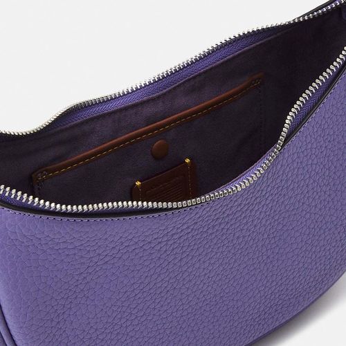 Túi Đeo Vai Nữ Coach Purple Soft Pebble Leather Luna Shoulder Bag CC439 Màu Tím-6