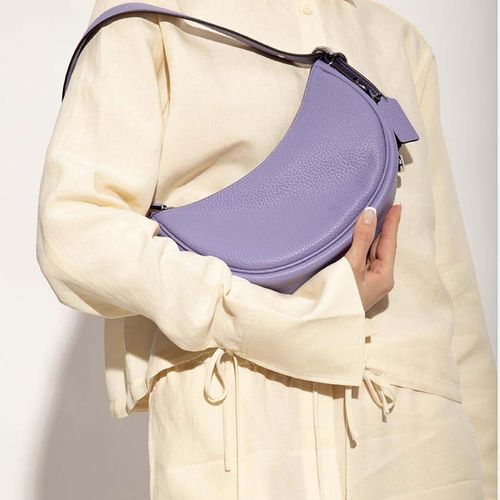 Túi Đeo Vai Nữ Coach Purple Soft Pebble Leather Luna Shoulder Bag CC439 Màu Tím-8