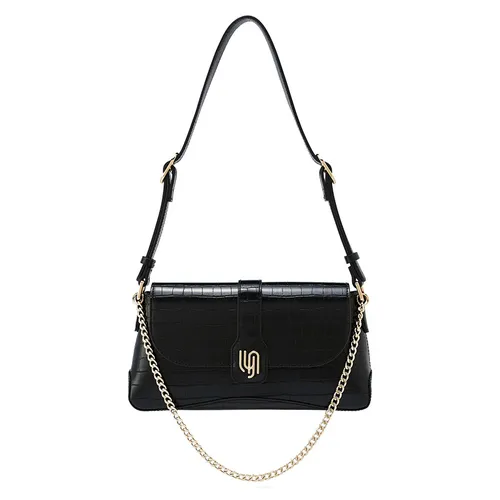 Túi Đeo Vai Nữ Lyn Infinite Meta Crossbody Bags LL23MBF264 Black Màu Đen