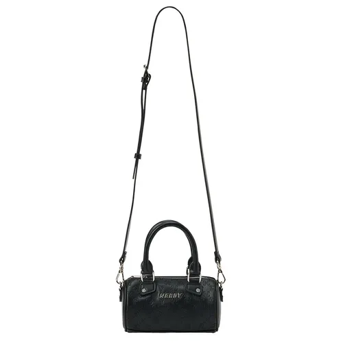 Nerdy - Túi Đeo Vai Nữ Nerdy Monogram Mini Cylinder PNES23AA21 Bag Màu Đen - Vua Hàng Hiệu