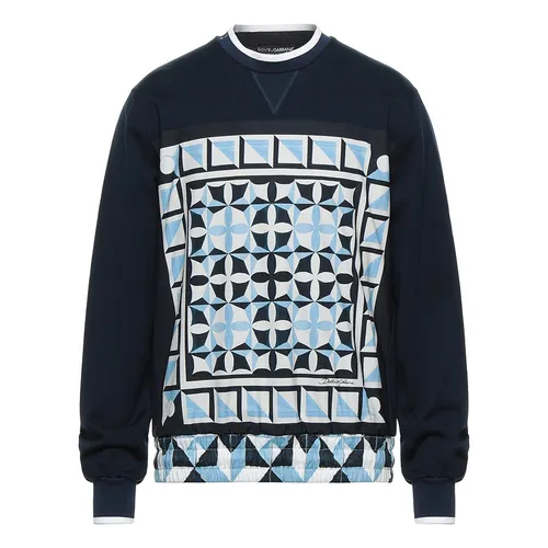 Dolce & Gabbana Xanh navy - Áo Nỉ Sweater Nam Dolce & Gabbana D&G Sweatshirt With Geometric Pattern Màu Xanh Navy Size 44 - Vua Hàng Hiệu