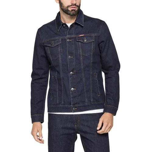 Áo Khoác Denim Nam Carrera Jeans Short Sleeve 4500970A_100 Màu Xanh Đậm Size M - Thời trang - Vua Hàng Hiệu