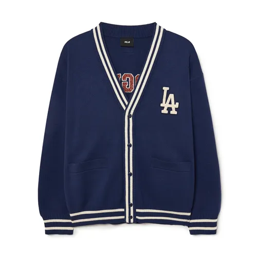 Thời trang - Áo Cardigan MLB Varsity LA Dodgers 3AKCV0134-07NYS Màu Xanh Navy - Vua Hàng Hiệu