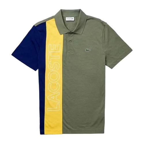 Lacoste Xanh rêu Áo Polo - Áo Lacoste Men's Regular Fit Colourblock Ultra-Lightweight Knit Polo Shirt - Vua Hàng Hiệu