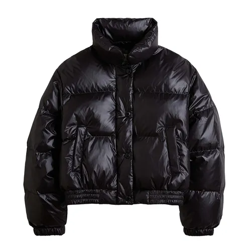 Thời trang - Áo Khoác Lông Vũ Nữ WHOAU Collar Short Puffer WHJDD4V15F Màu Đen - Vua Hàng Hiệu