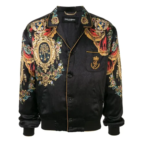 Áo Khoác Nam Dolce & Gabbana D&G Bomber & Varsity Jackets Màu Đen Vàng Size 46 - Thời trang - Vua Hàng Hiệu