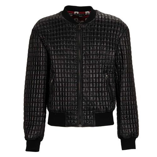 Áo Khoác Nam Dolce & Gabbana D&G Quilted Nylon Bomber Jacket With Knitted Details Black Màu Đen Size 46