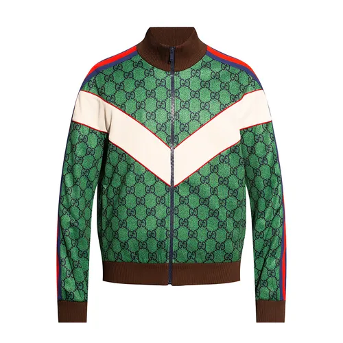 Gucci Áo khoác - Áo Khoác Nam Gucci Sweatshirt With Logo 653367 Màu Xanh Green Size XS - Vua Hàng Hiệu