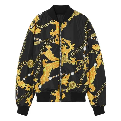 Áo Khoác Nam Versace Jeans Couture Chain Couture Reversible Bomber 75GASD04 Màu Đen Vàng Size 46