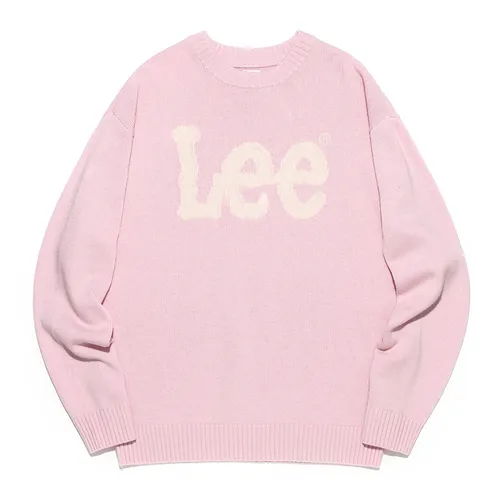 Lee - Áo Len Lee Big Twitch Logo Knit Màu Hồng - Vua Hàng Hiệu