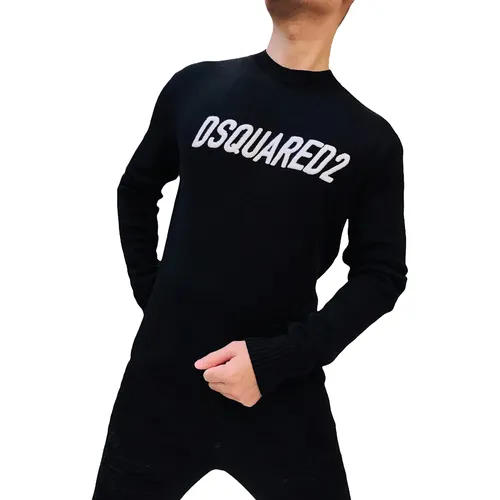 Áo Len Nam Dsquared2 Logo Màu Đen Size XS