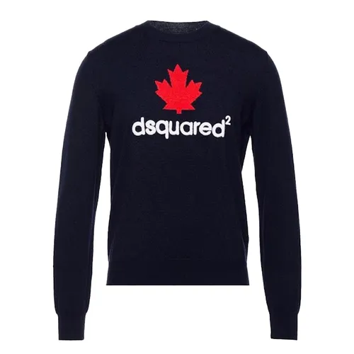 Áo Len Nam Dsquared2 Logo Wool Sweater Màu Xanh Navy Size S