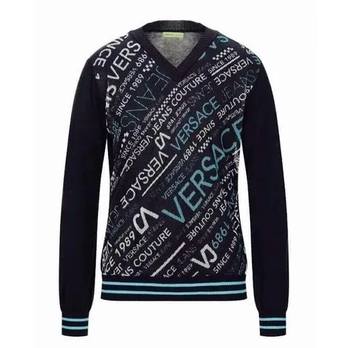 Áo Len Nam Versace Jeans Couture Logo Màu Xanh Đen Size L - Thời trang - Vua Hàng Hiệu
