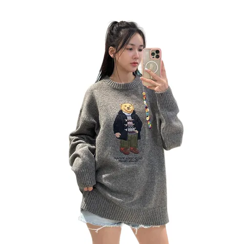 Áo Len WHOAU Sweater Calstate Màu Xám
