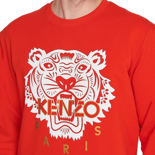 Áo Nỉ Sweater Kenzo Tigre Homme De Coloris Rouge Màu Đỏ Size S-2