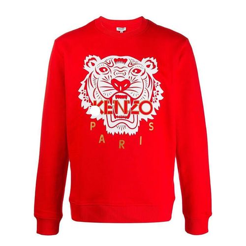 Áo Nỉ Sweater Kenzo Tigre Homme De Coloris Rouge Màu Đỏ Size S-1