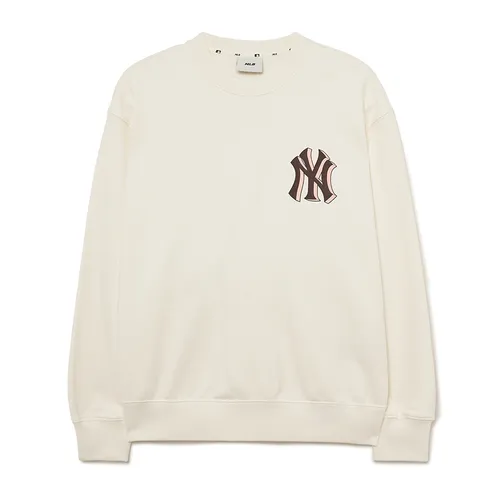 Áo Nỉ Sweater MLB Monative Monogram Overfit New York Yankees 3AMTM0934-50CRS Màu Trắng